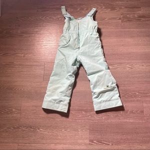 Obermeyer mint green I grow snow ski suit overalls